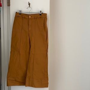 Burnt orange wide-leg chinos